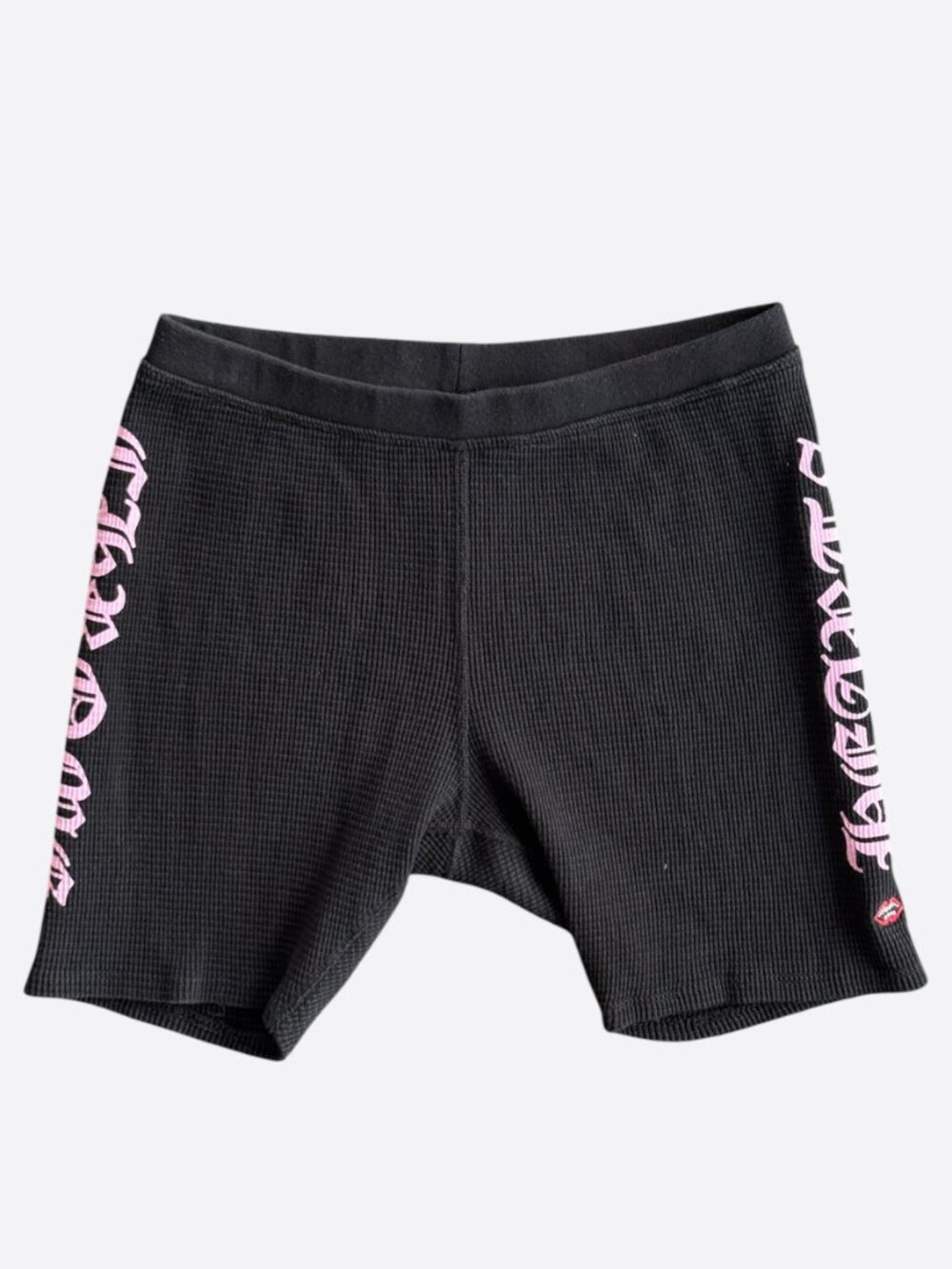 Chrome Hearts Matty Boy Black & Pink Logo Thermal Biker Women's Shorts